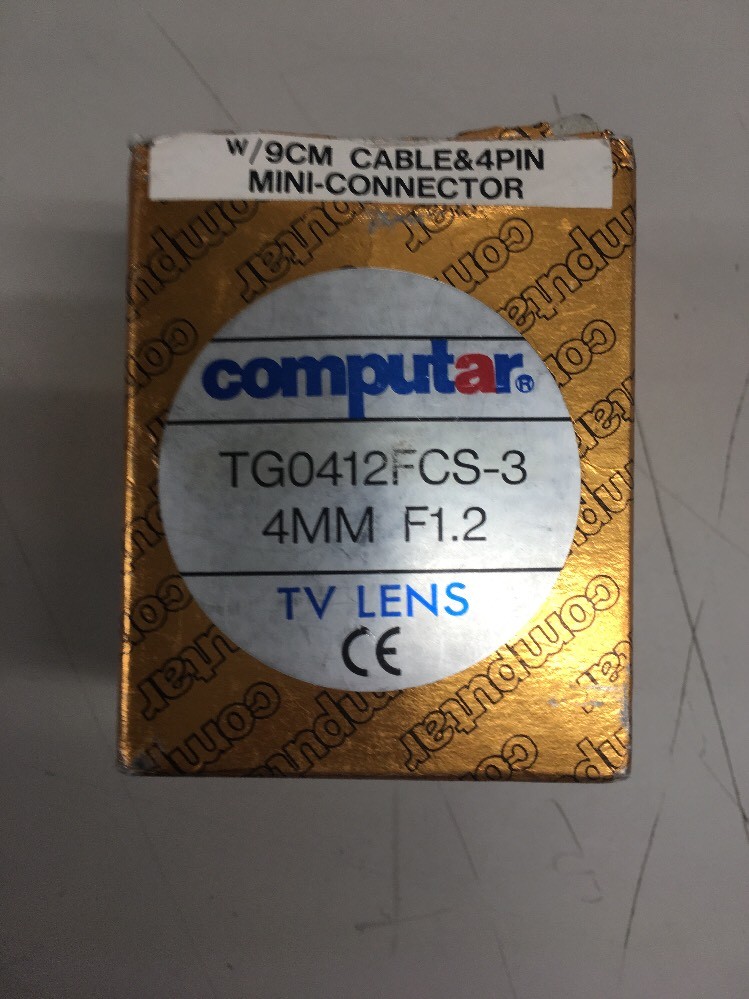 Computar - TG0412FCS - Lens, 1/3", 4mm, f/1.2, Auto Iris