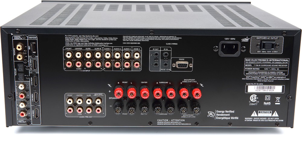 NAD T758V3I Dolby Atmos HT receiver