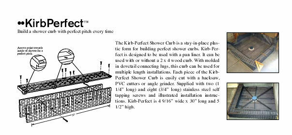 Bundle 2 PACK: Shower Curb - Kirb-Perfect - 30 Inches Per Curb