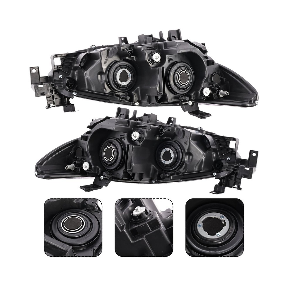 For 2014-2017 Mazda 6 Halogen Headlights Assembly Driver & Passenger Side