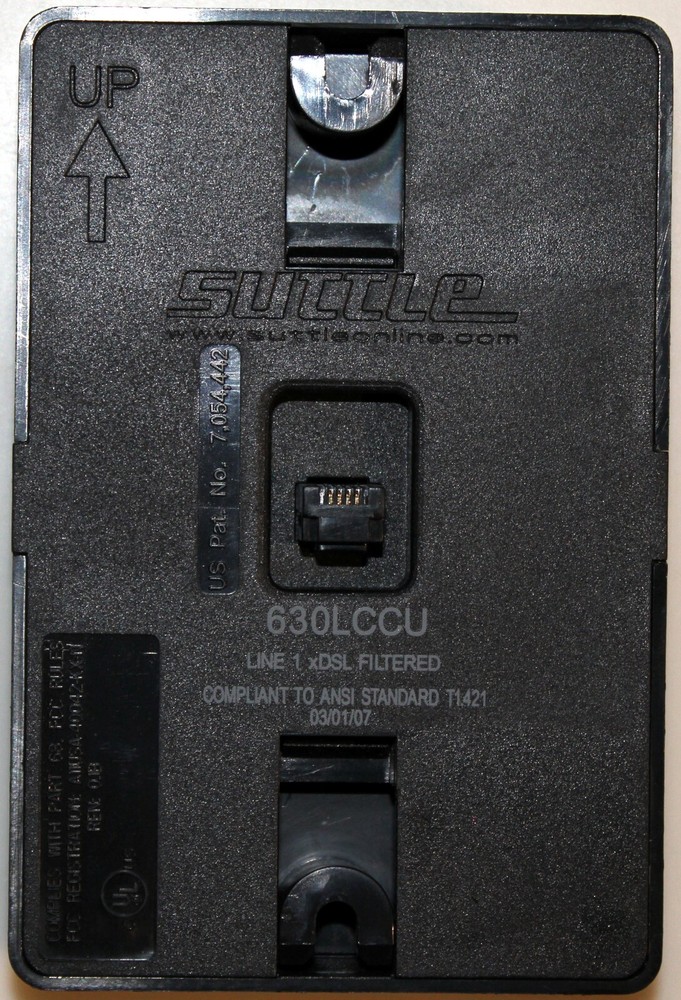 Suttle 630LCCU Wall Mount DSL xDSL Filter Line Conditioner Black