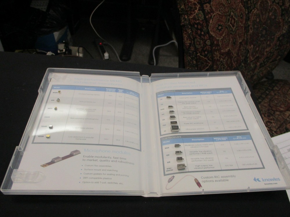 Knowles Hearing Instruments Mems & Electret Mic's Armatures Receivers & IRCs