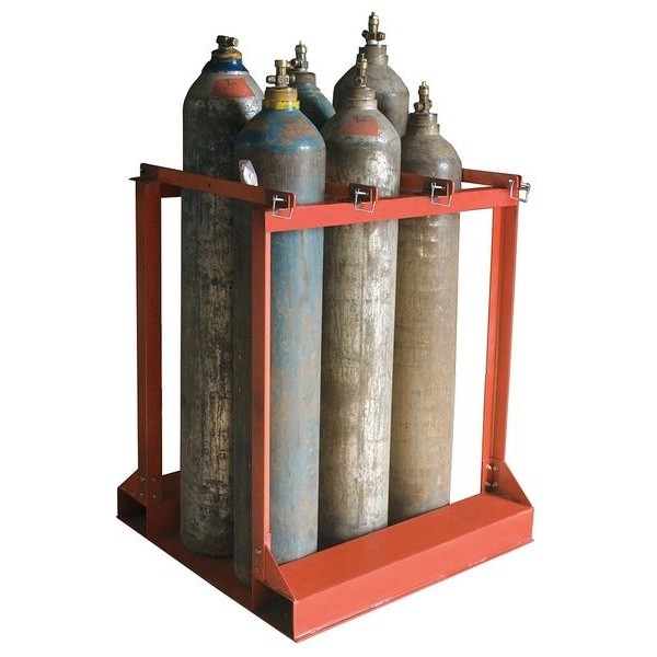 Gas Cylinder Rack, Capacity 6 Cylinders, 39J514