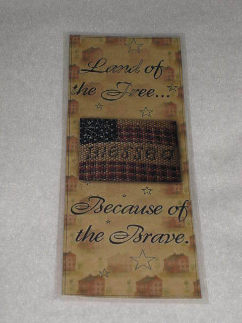 PRIMITIVE AMERICANA LAMINATED BOOKMARK