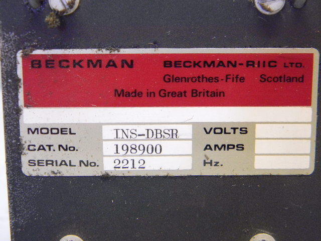 Beckman 198900 Double-beam Variable Angle Specular Reflectance Unit INS-DBSR