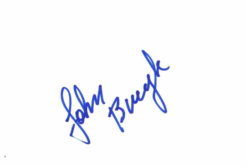 JOHNNY BUCYK Signed Autographed 4x6 Note Card