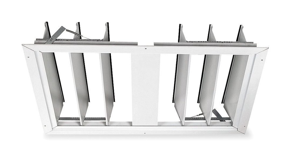 Fan Shutter 30 In White Painted Aluminum