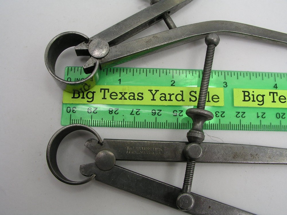 7" Leg Starrett Inside and Outside Bow Caliper Set