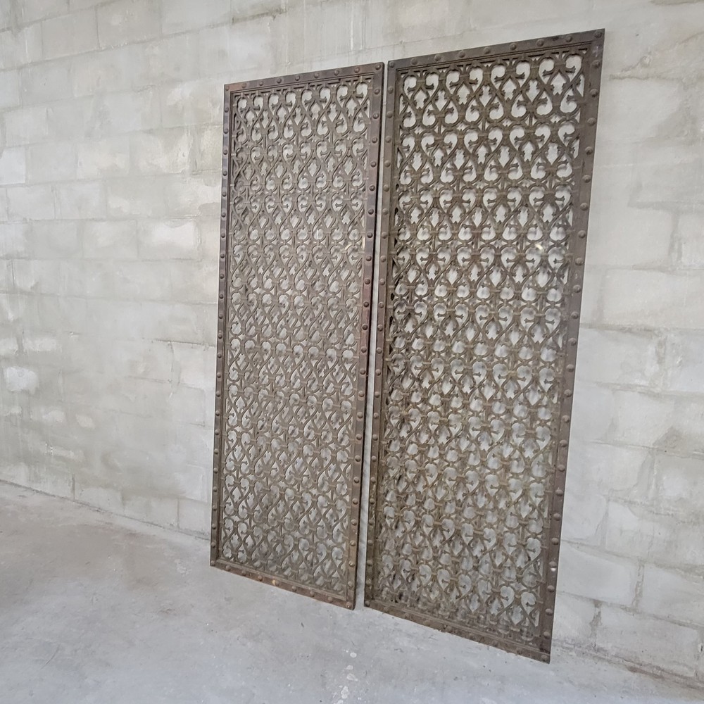 Architectural Salvage Designer Solid Cast Brass Panels Dividers Doors Antique