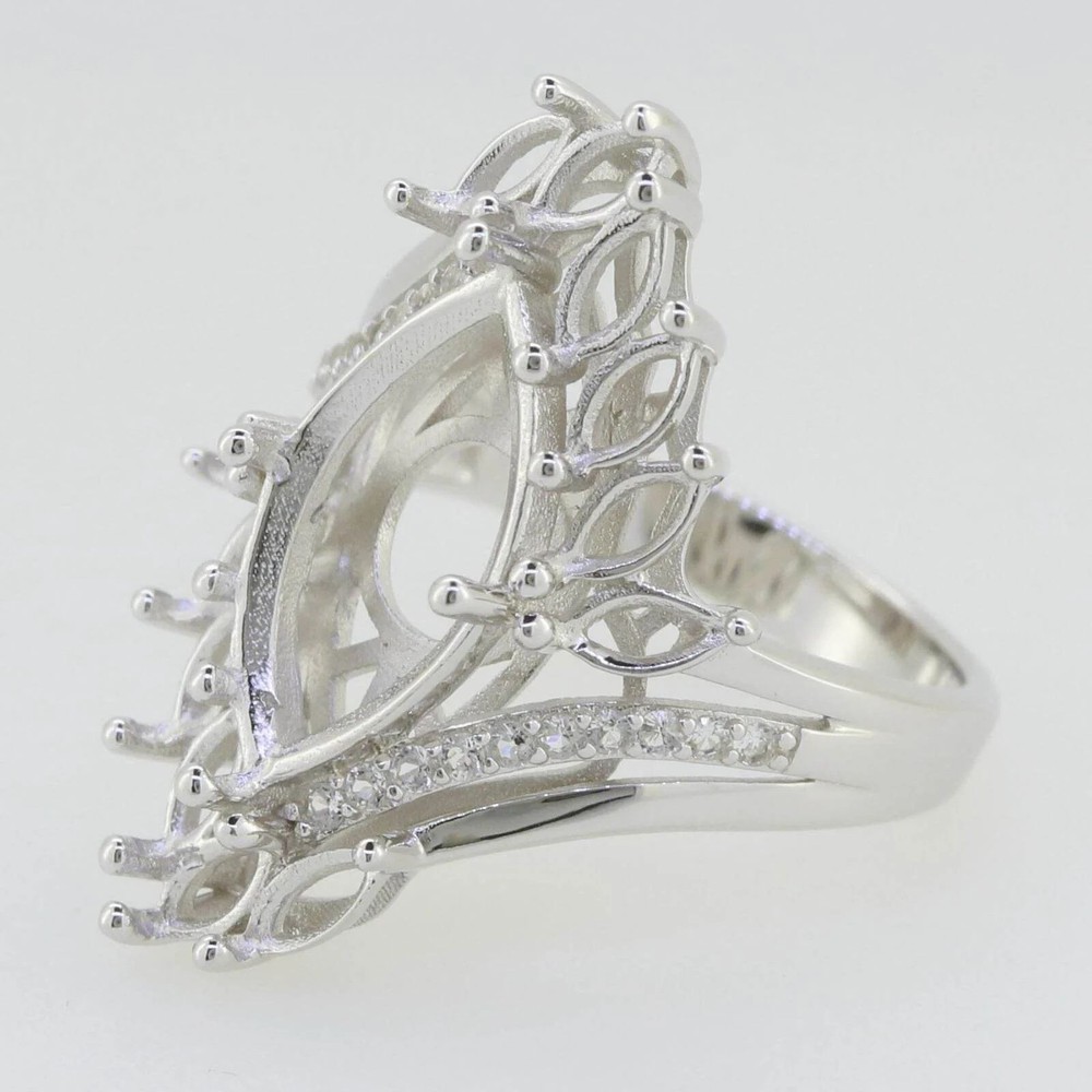 Semi Mount Ring Setting Marquise 10x5mm Ring 925 Sterling Silver Ring