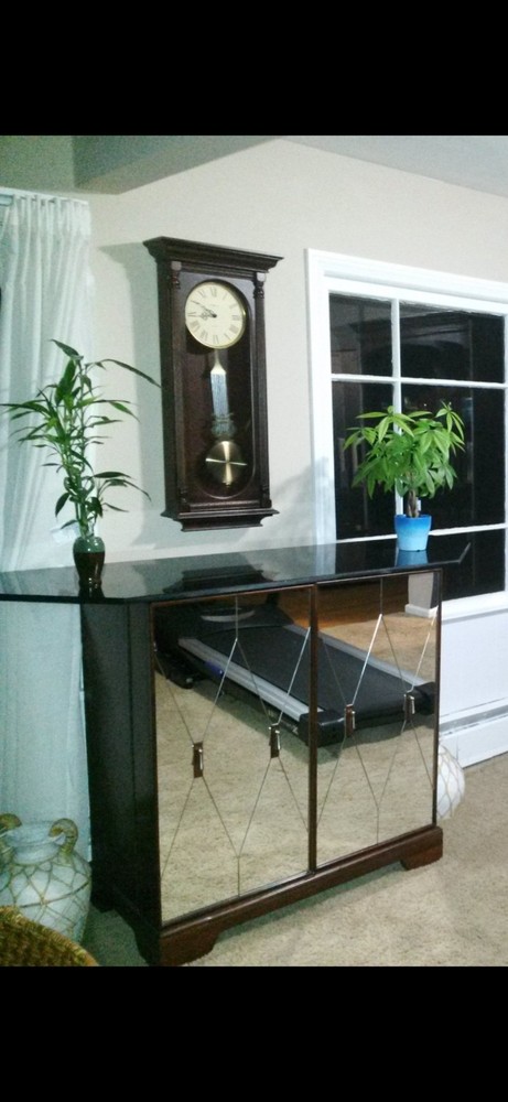 Solid Wood Wine Bar Cabinet with Quartz Top