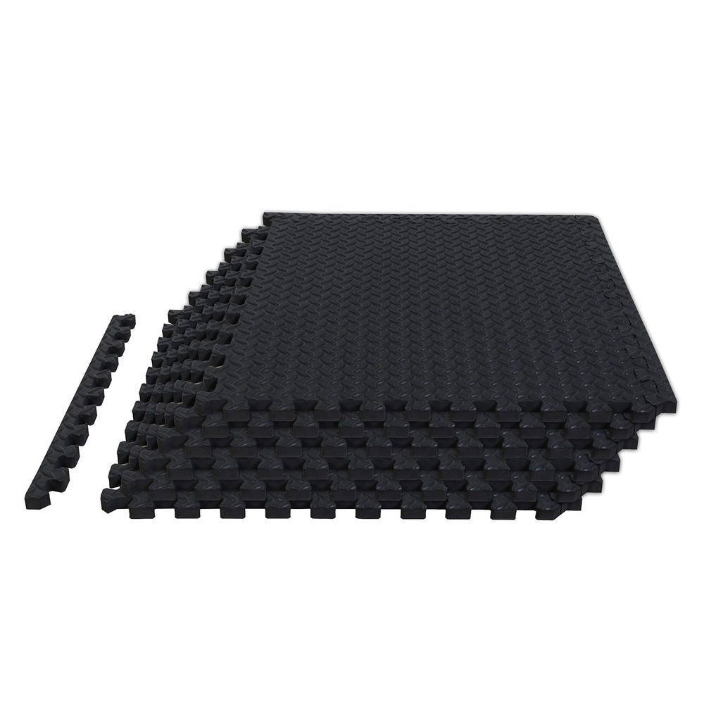 AUPM001BK Interlocking Foam Mat Protective Exercise Workout Puzzle Floor Mat ...