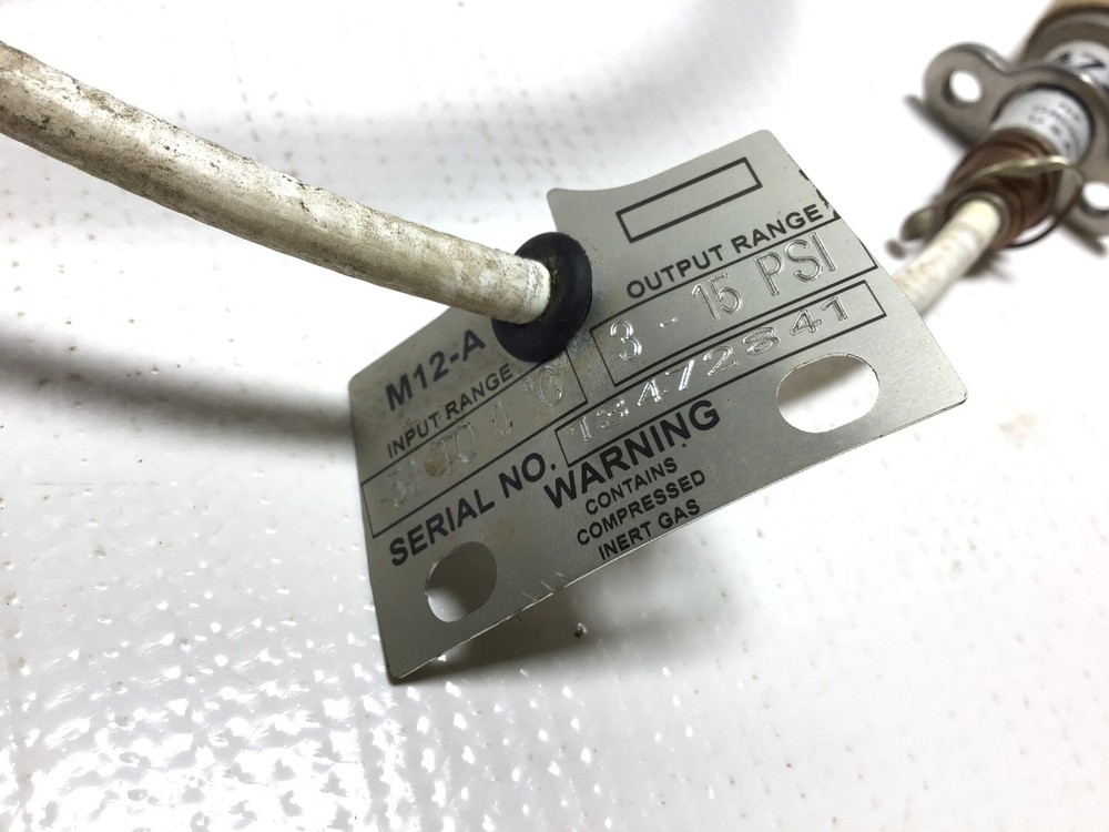 Unbranded M12-A Temperature Sensor Input Range -50 to 0°C Output Range 3-15PSI