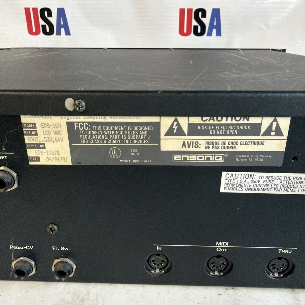 Ensoniq EPS16 PLUS Rack Sampler EX Memory /SCSI / 220volt