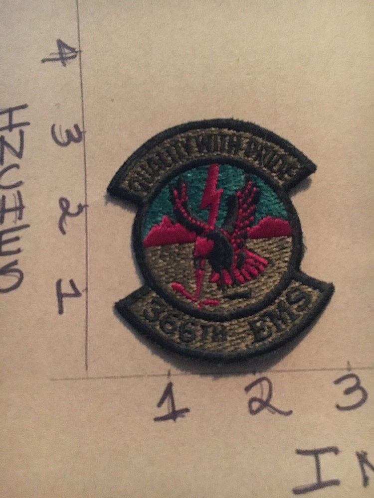 USAF 366th EMS Squadron subdued patch 5/22/25