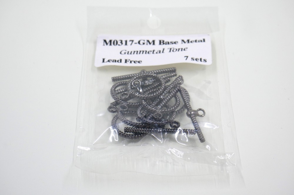 Rope Circle Toggle Clasp Gunmetal Tone