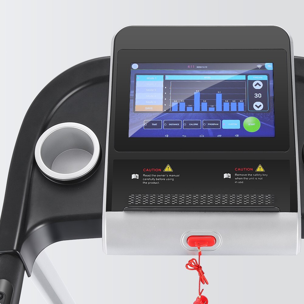 3.25HP Electric Folding Treadmill W/10" HD touchscreen LED Display APP Control🎁