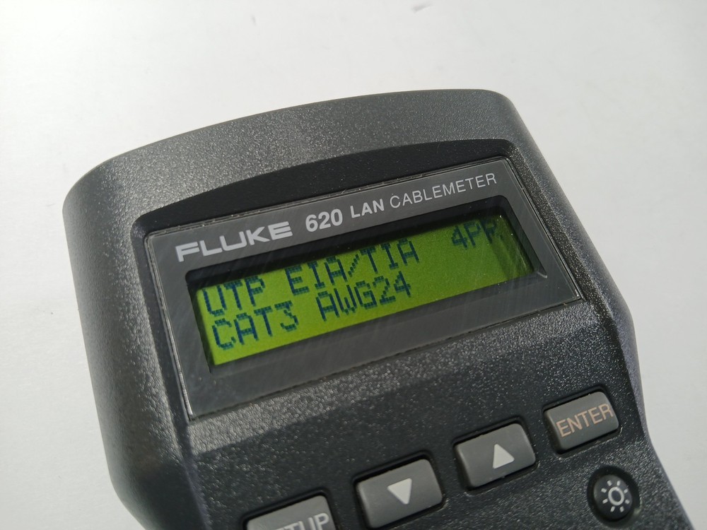Fluke 620 LAN Cable Meter Cat5 Ethernet Coaxial Tester box cable Tested
