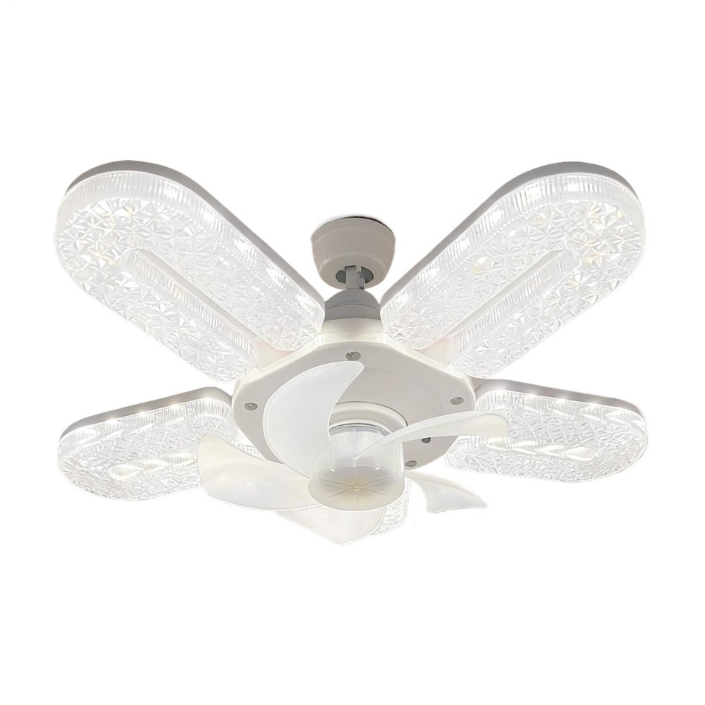 Crystal-Effect LED 5-Blade LED Fan Light,Crystal Fan Light with Dimmable LED