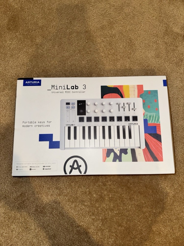 Arturia MiniLab 3 Mini Hybrid Keyboard Controller Creative Software (White)