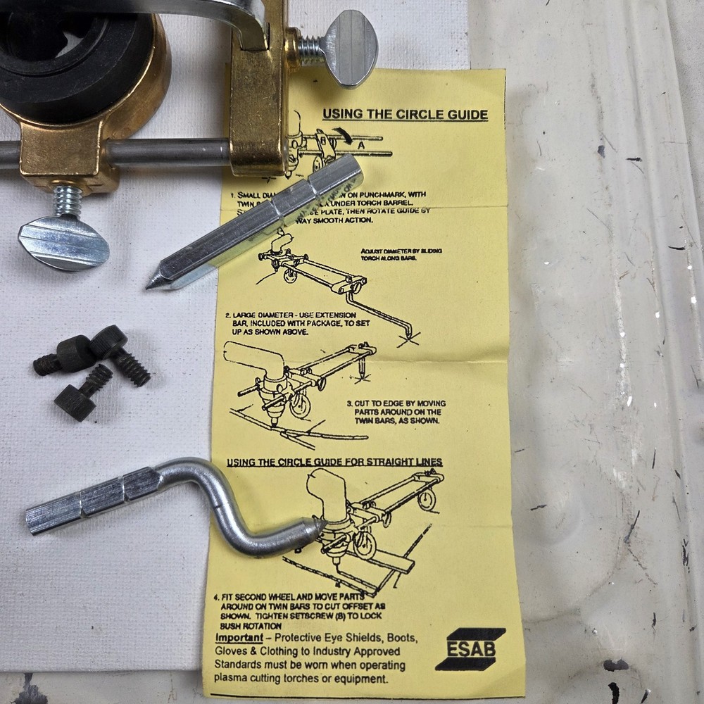 ESAB Plasma Cutting Torch Circle Guide Wheel and Instructions