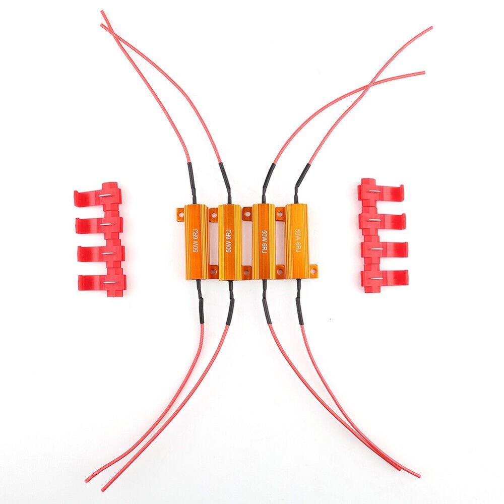 2pcs Load Resistor 50W 6RJ 6ohm LED Decoder FIX Hyper Flash Turn Signal Blinker