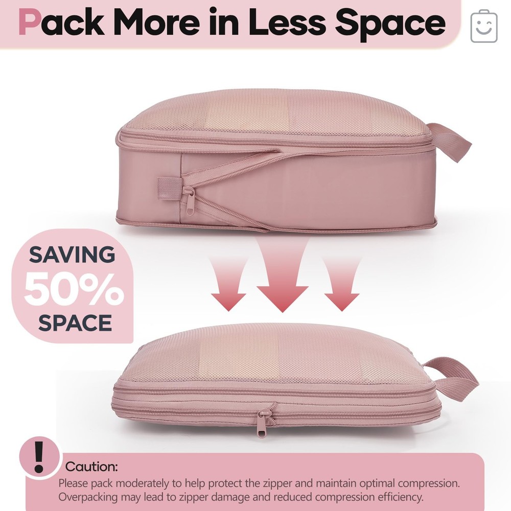 6/9/11 Set Compression Packing Cubes for Travel Essentials,Compressible Expan...
