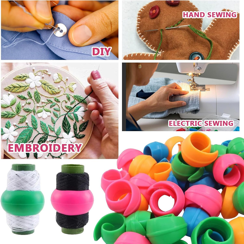 65 Pcs Thread Spool Savers - Keep Thread Tails Secure and Organized for Sewing a