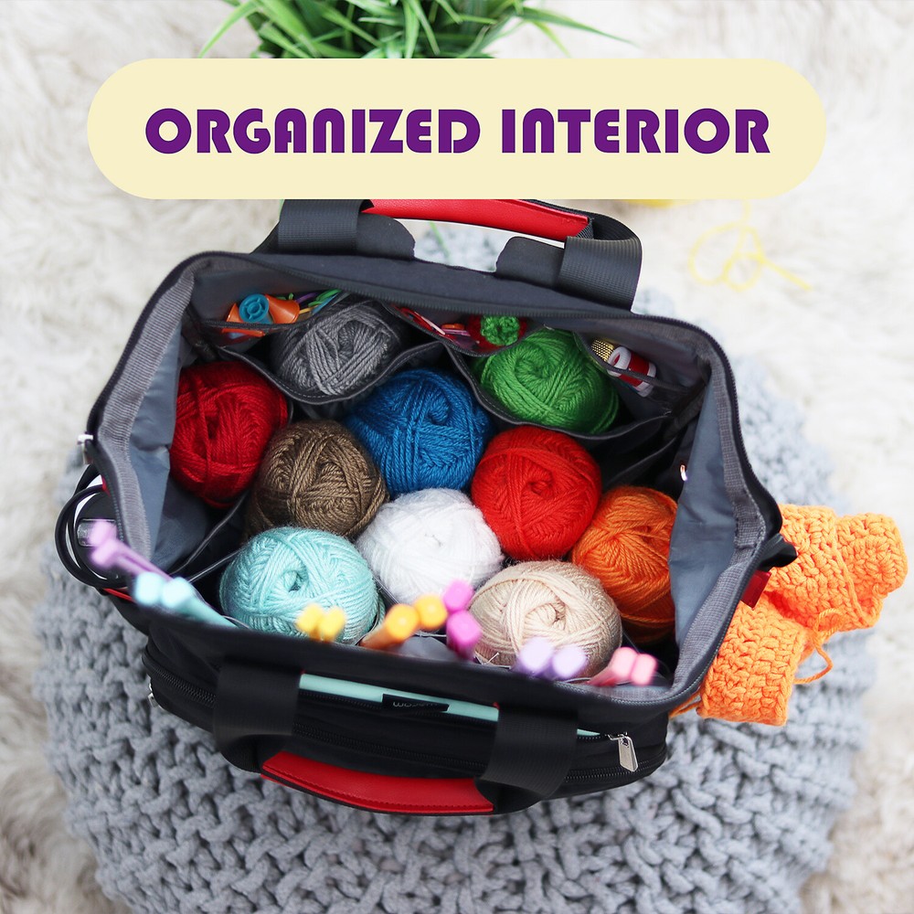 Beginner Crochet Kit with Backpack, Crochet Starter Kit with Yarns, tools & More
