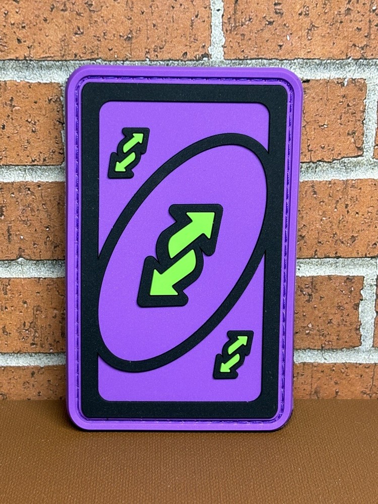 Tactical PVC Patch - Uno Reverse Card Patch - Purple Uno Reverse Card PVC Patch