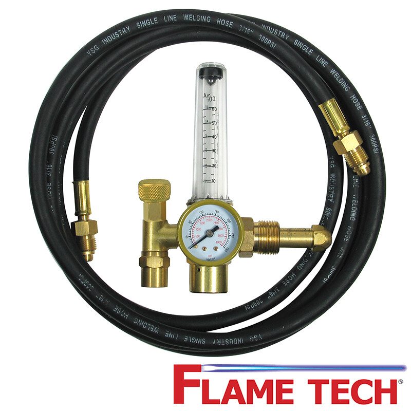 Flame Technologies Argon Flow Meter & Regulator for MIG & TIG with Welding Hose