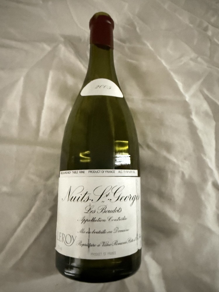 Leroy Nuits St Georges 2005 Empty Wine Bottle with broken cork