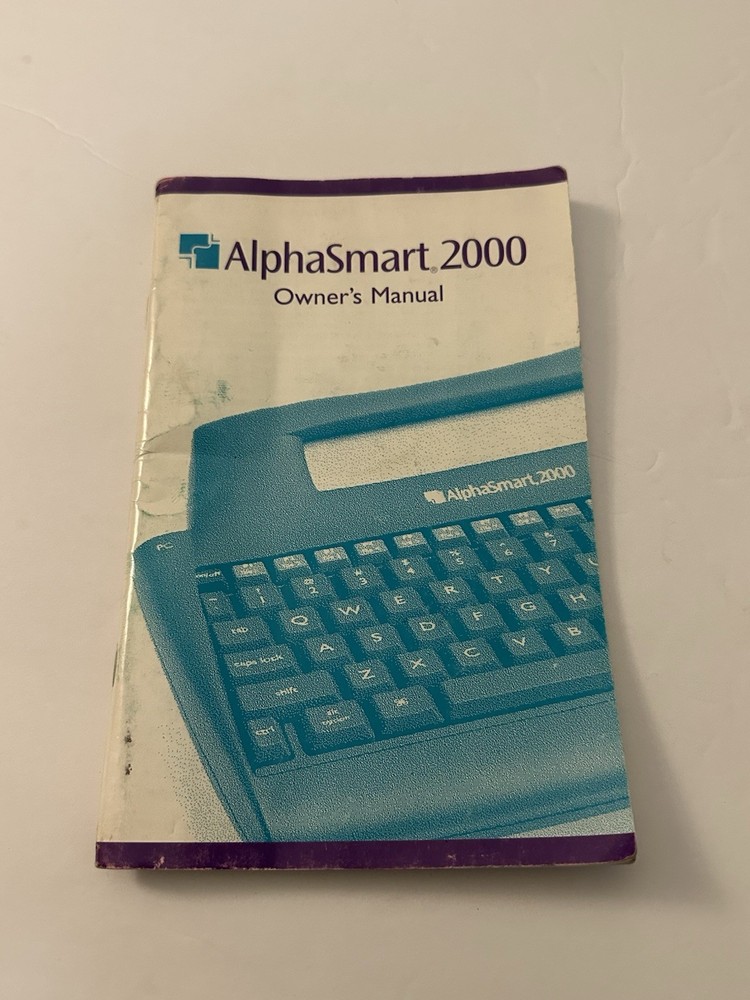 AlphaSmart, 2000 Portable Keyboard Word Processor With Owners Manual