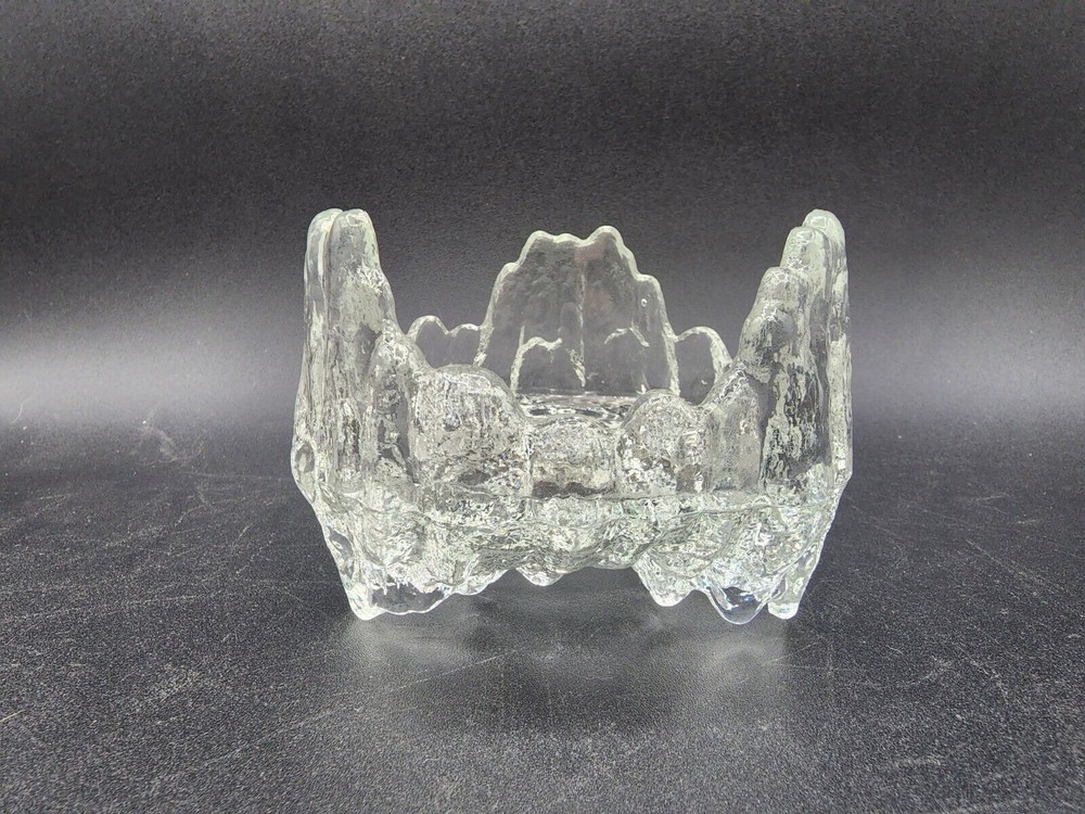 MCM L E Smith Reversible candle holder Ice Pillar or 3 Tapers