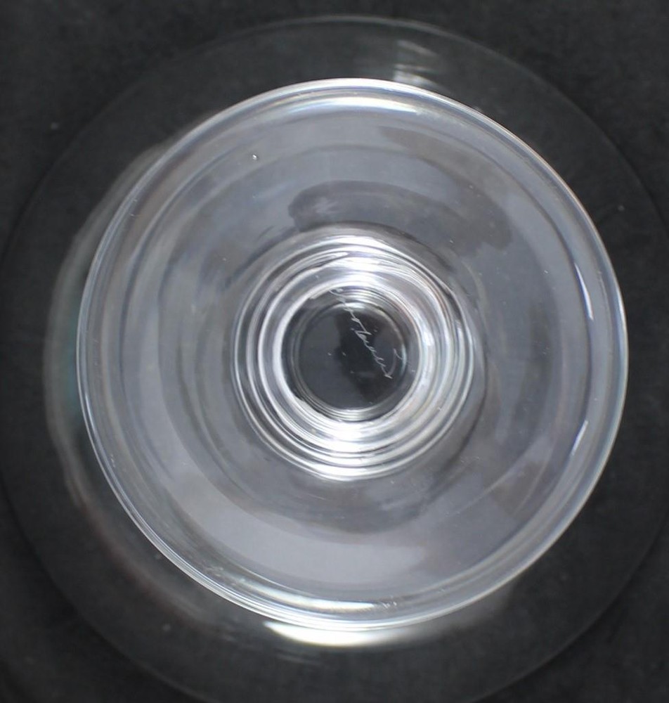 Val St Lambert State Plain Glass Compote