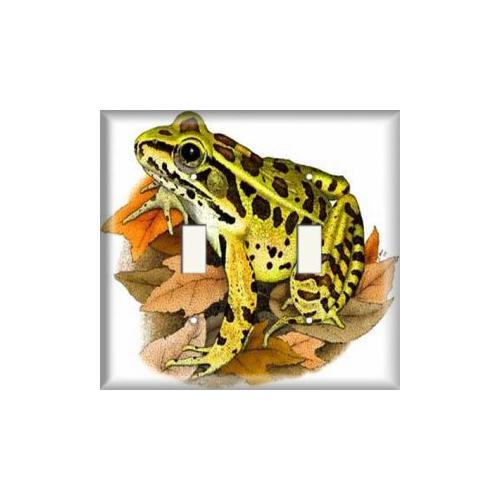 SnazzySwitch Frog On Leaves - Light Switch Plate Cover