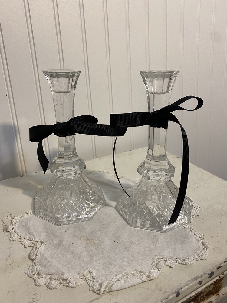 Vintage Led Crystal Candle Stick Holders