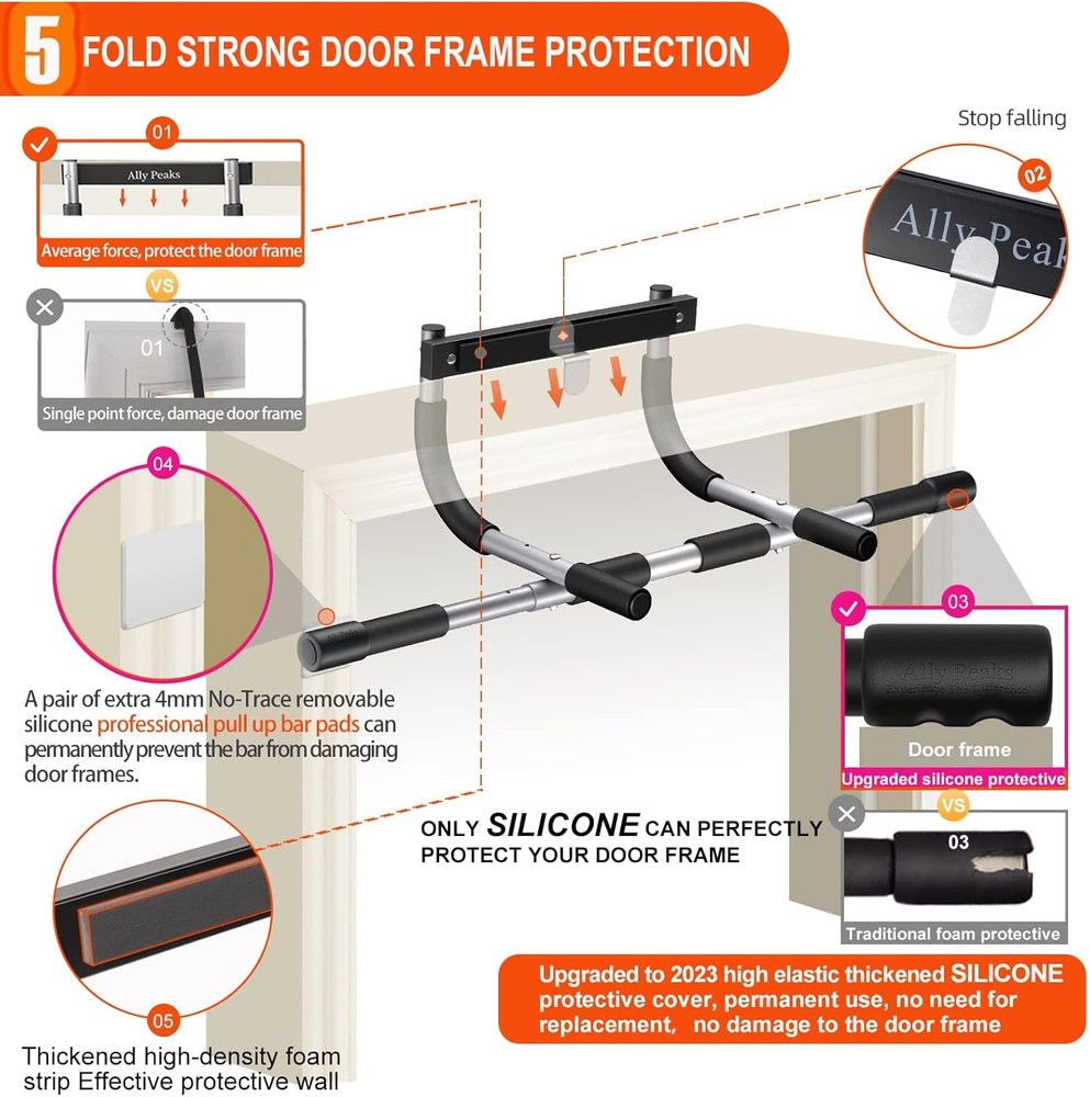 Pull up Bar for Doorway,Multiple Levels Width Adjustable Pull up Bar Accurately