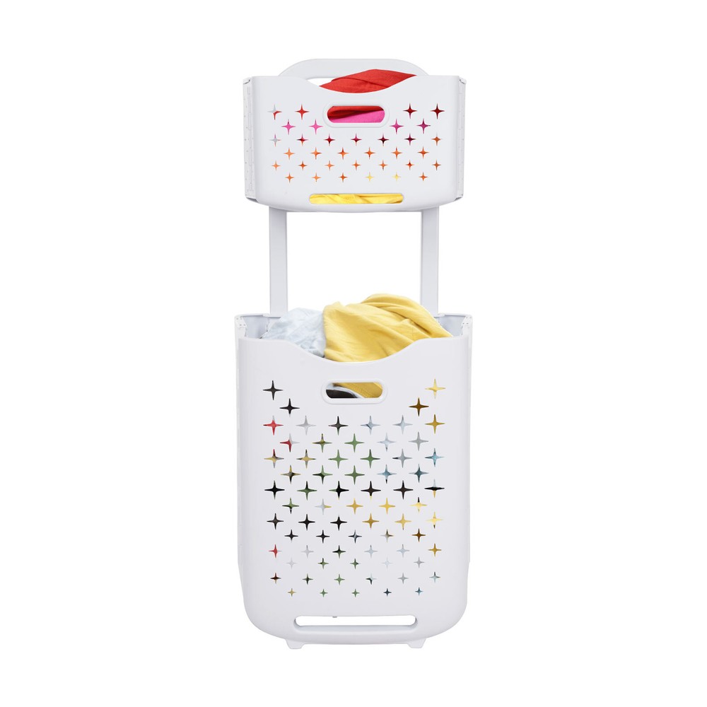 Foldable Multi-tier Laundry Hamper Collapsible Dirty Clothes Laundry Basket