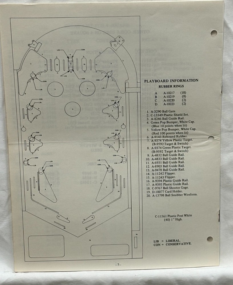 ORIGINAL-GOTTLIEB-4 SQUARE-INSTALLATION PROCEDURES AND OPERATION INSTRUCTIONS