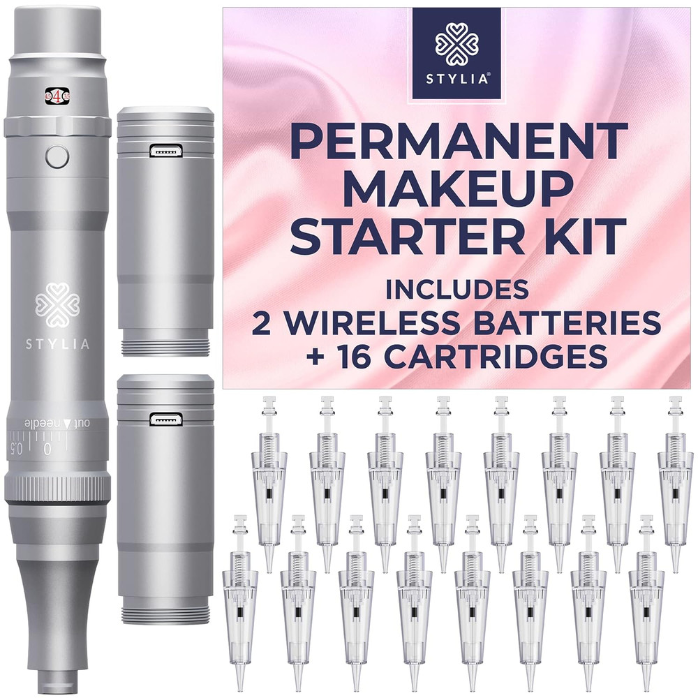 Permanent Makeup Machine Set – Wireless Machine Kit with 2 Rechargeable Lithium