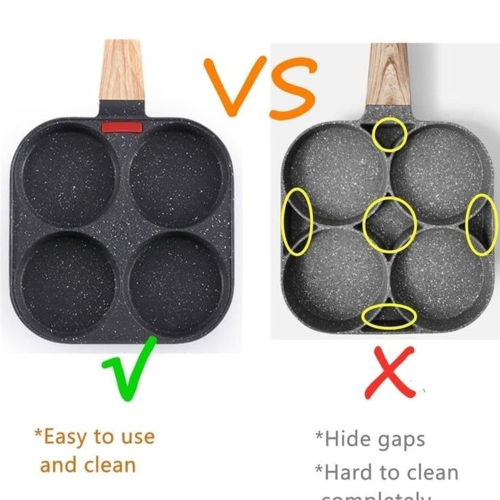 4-Cup Egg Pan Nonstick & Healthy Granite Egg Frying Pan, Versatile Breakfast NWT