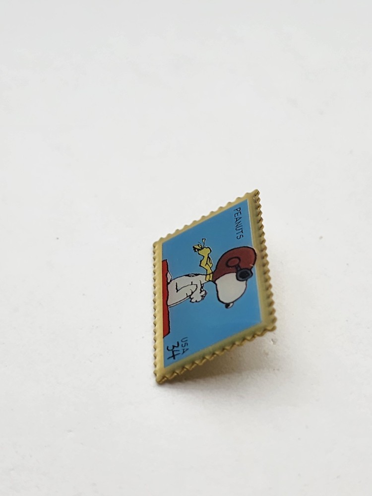 Peanuts Snoopy Flying Ace Postage Stamp Lapel/Hat Pin, 2001 USPS