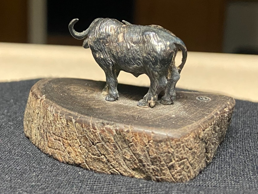 Patrick Mavros Silver Buffalo Miniature Figure
