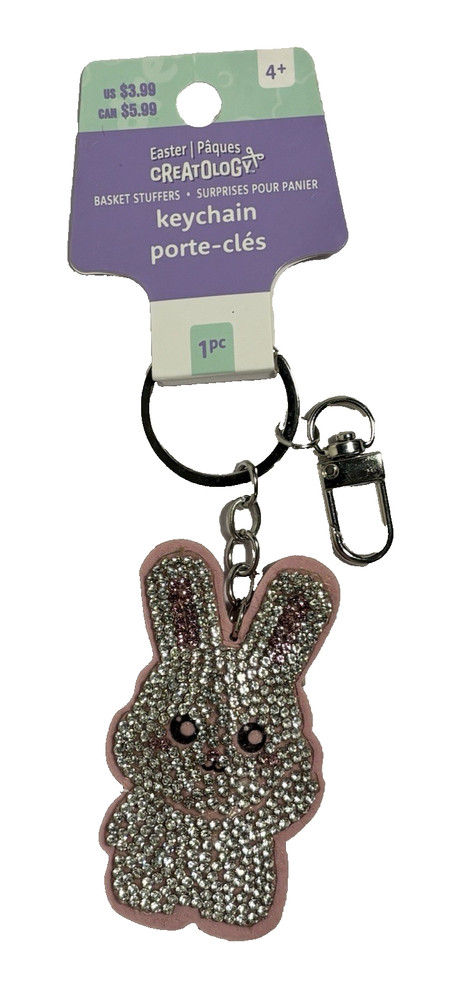 Creatology Easter BUNNY Gem Keychain NEW