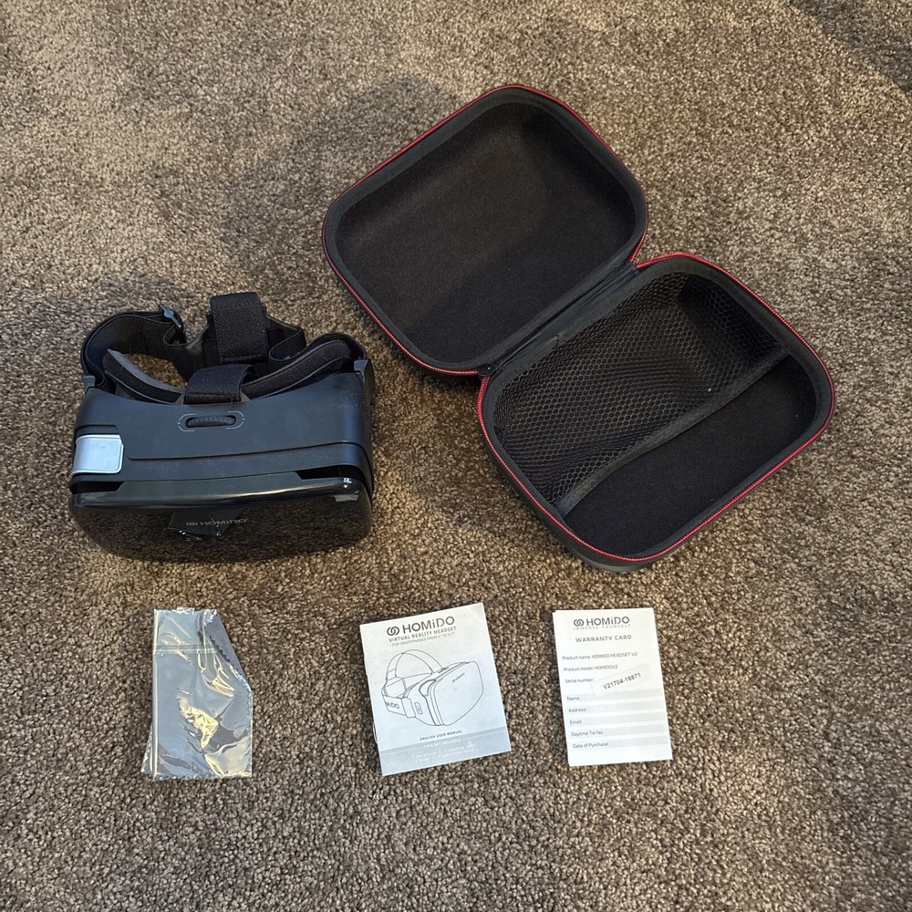 Homido V2 Virtual Reality Headset - Black - iPhone & Android - Case - Excellent