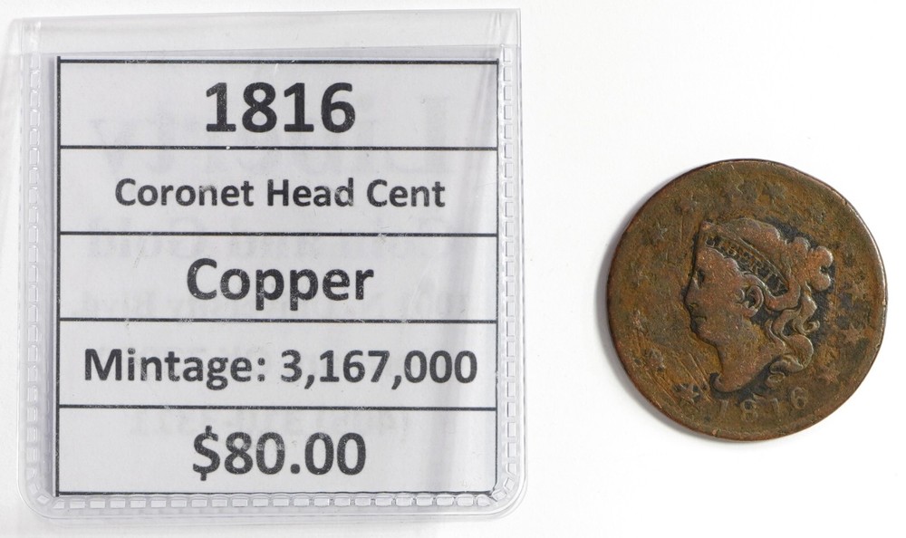 1816 Coronet Head Large Cent