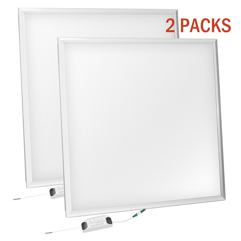 2 Pcs 2X2 LED Flat Panel Light, Lighting for Office Drop Ceiling LED Light Panel