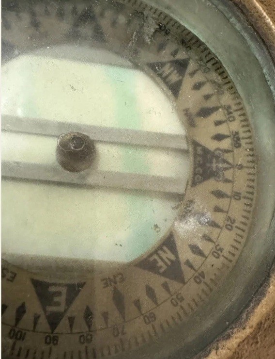 Vintage Brass Marine Compass by M.C. Co.