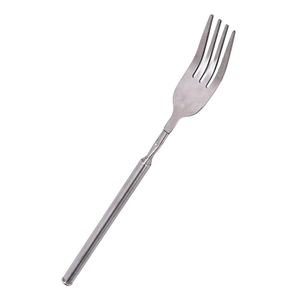 Extendable Fork Stainless Steel Long Handle Telescopic Fork For BBQ Dinner